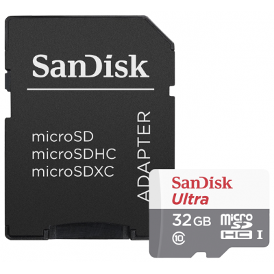 Карта памяти microSD SanDisk Ultra microSDHC 32GB с переходником SD