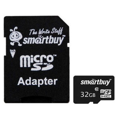 Карта памяти microSD SmartBuy 32 Гб Class 10 с переходником SD
